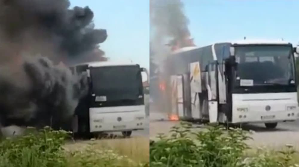 DRAMA: Izgoreo autobus Autoprevoza kod Barajeva