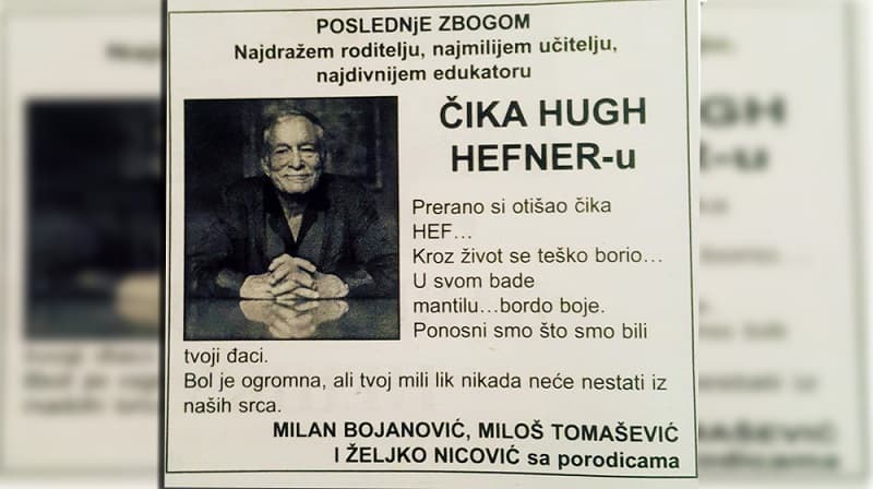 Ovako su se Čačani oprostili od vlasnika "Plejboja": Prerano si otišao, čika Hef! (FOTO)