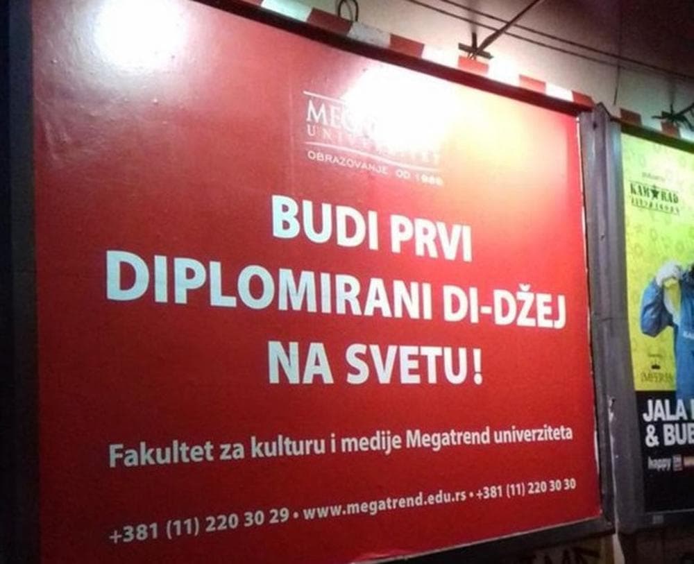 BUDI PRVI DIPLOMIRANI DJ NA SVETU: Megatrend uveo suludi smer, svi se zgražavaju bilbordima