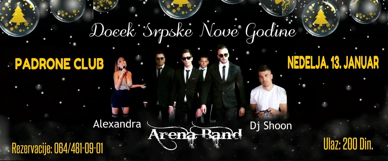 Velika žurka u Padrone Club-u za srpsku Novu godinu
