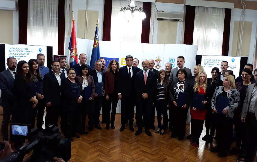 Gradu Čačku uručen sertifikat za projekat unapređenja i razvoja GIS-a