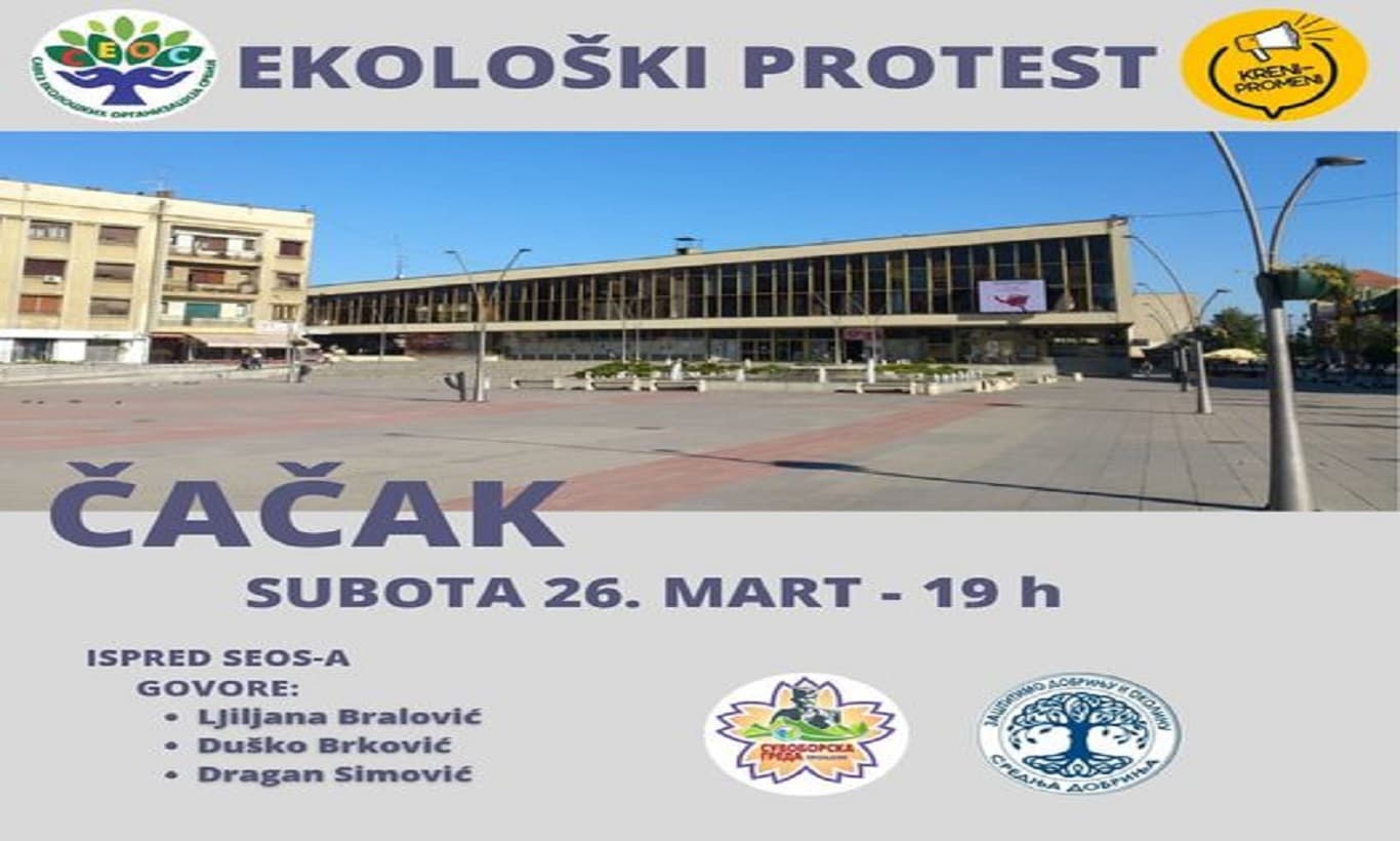 Čačak: SEOS poziva na ekološki protest
