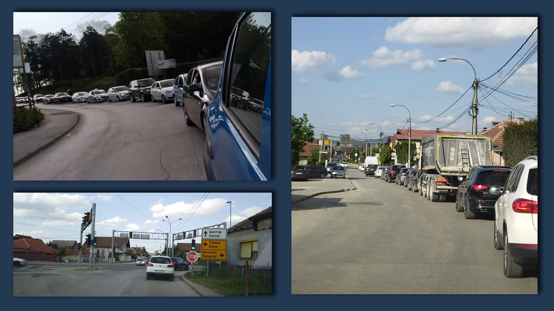Problem sa raskrsnicom kod "Crnogorca": Kilometarske kolone iz pravca Guče