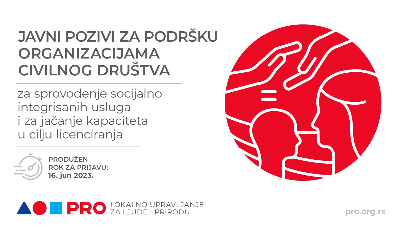 Produžen rok za prijave na javne pozive za podršku lokalnim organizacijama civilnog društva