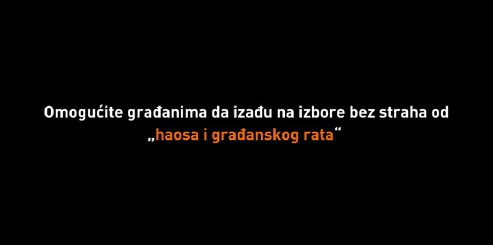 CRTA: Omogućite građanima da izađu na izbore bez straha od "haosa i građanskog rata"