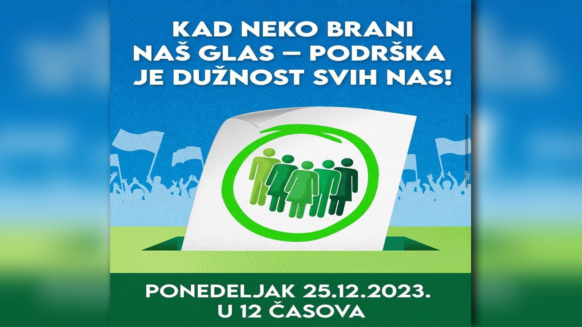 Podrška za mlade, studente i nezavisne posmatrače CRTE: Kad neko brani naš glas - podrška je dužnost svih nas!