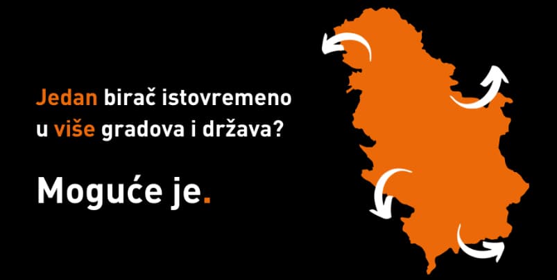 CRTA: Jedan birač istovremeno u više gradova i država