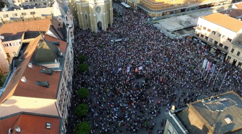 Broj učesnika protesta u Novom Sadu, Kragujevcu, Obrenovcu, Bajinoj Bašti, Užicu, Smederevu i Bresnici