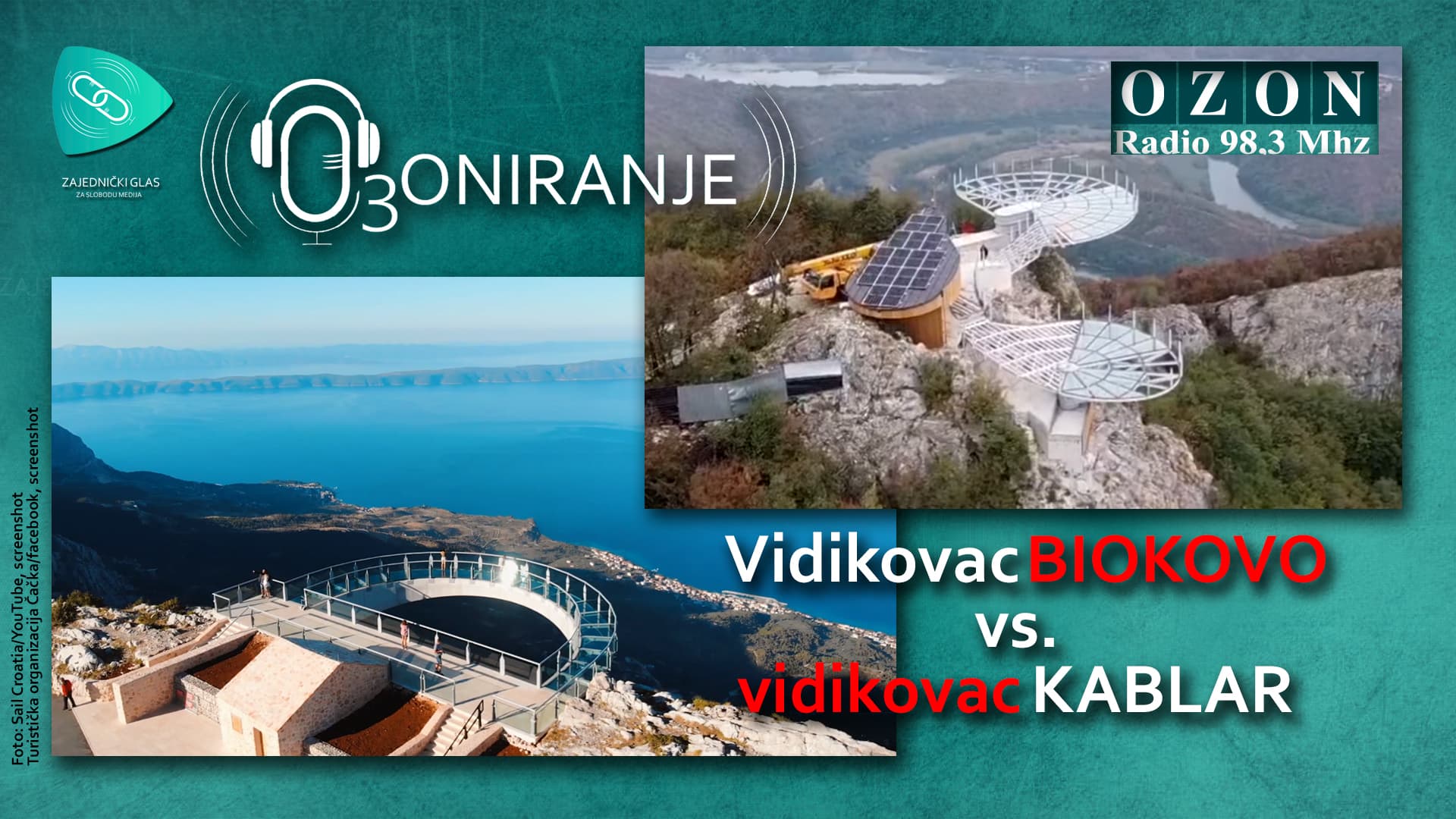 OZONIRANJE: Vidikovac Biokovo vs. vidikovac Kablar (AUDIO)