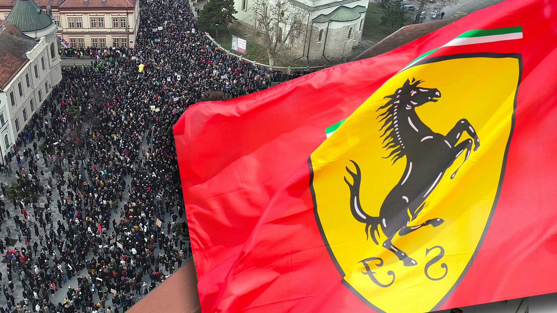 Ferrari zastava ponovo na protestima u Srbiji: Fenomen koji je postao simbol nade