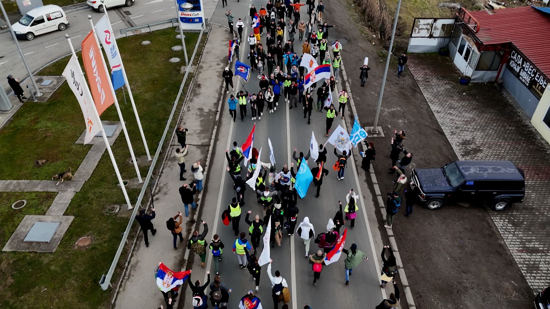 Zajednički marš studenata iz Čačka, Užica, Gornjeg Milanovca, Kraljeva i Novog Pazara (VIDEO)