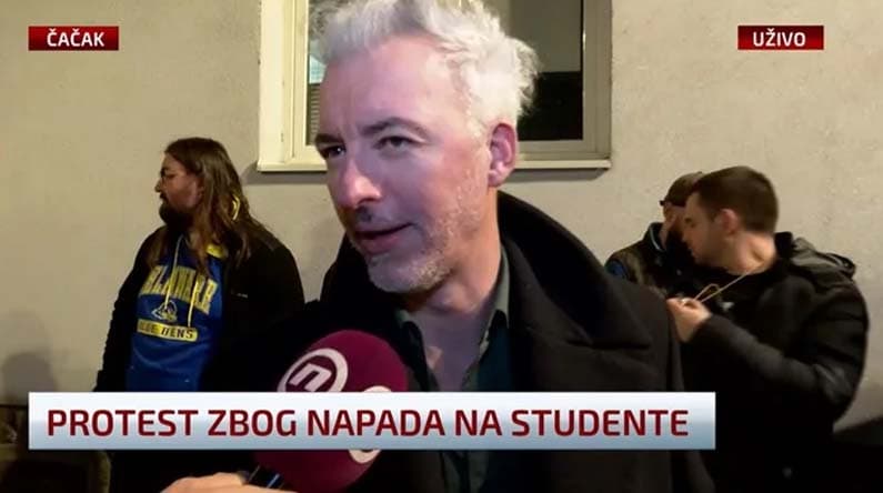 Kralj Čačka na protestu