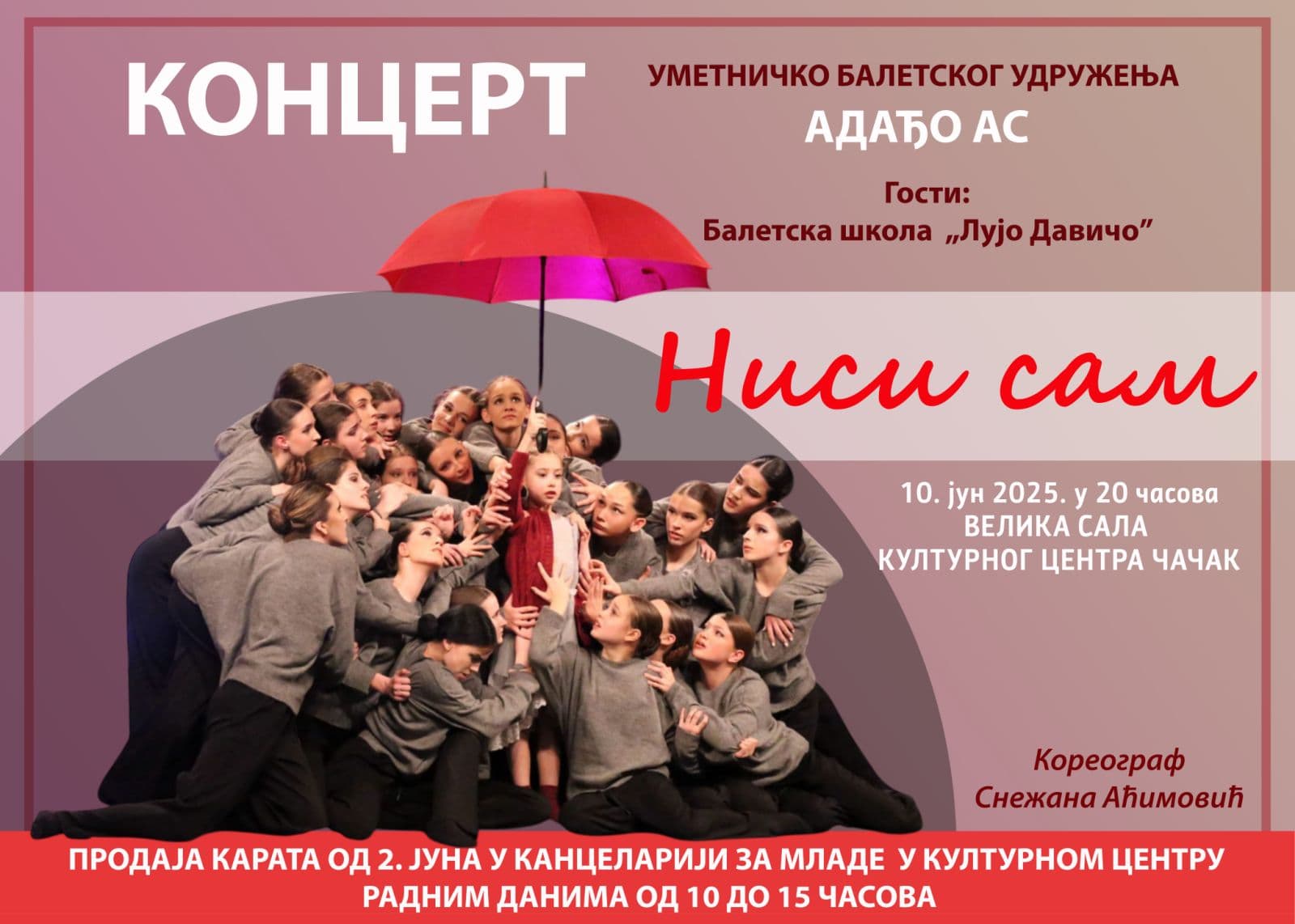 Koncert baletske škole "Adađo AS" u Kulturnom centru Čačak