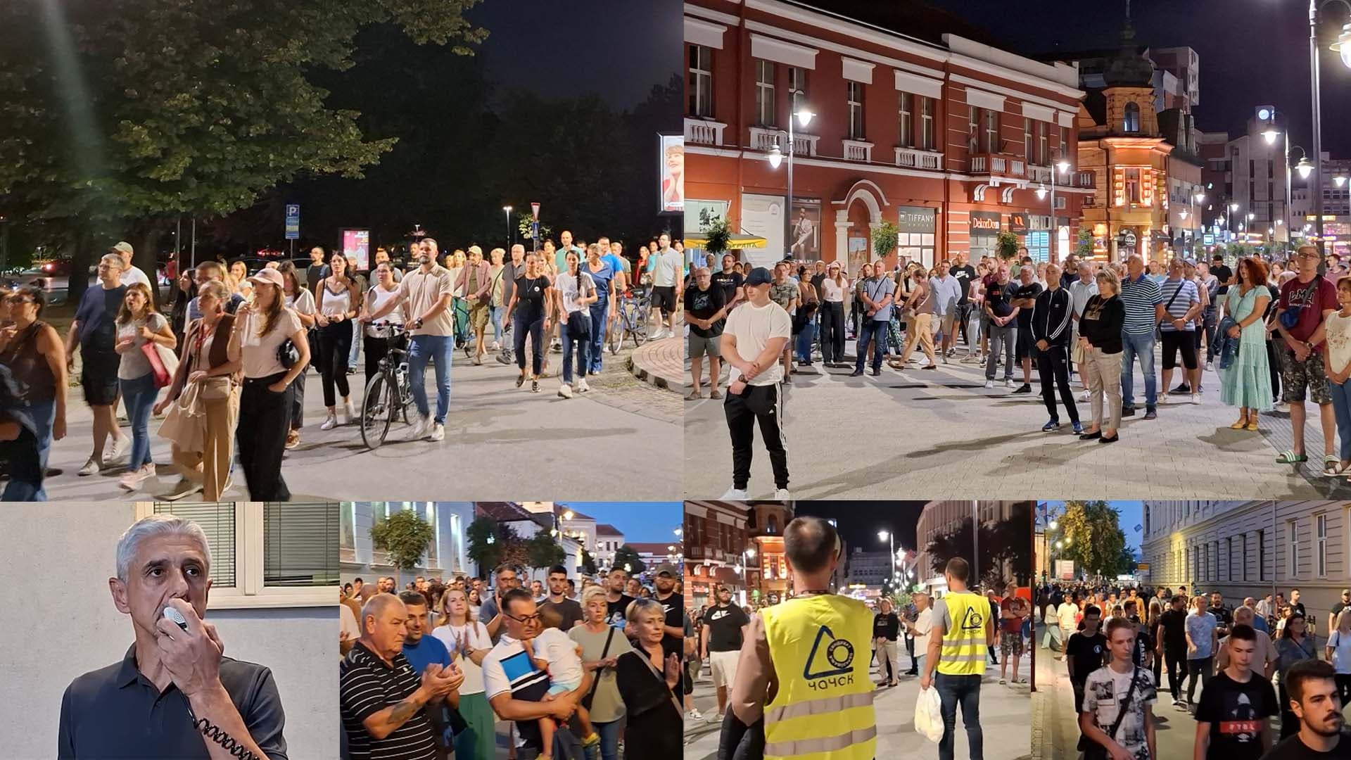Održan protest povodom hapšenja dvojice profesora Mašinsko-saobraćajne škole u Čačku (VIDEO)