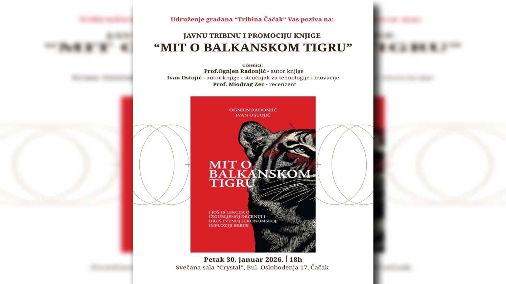 Javna tribina i prezentacija knjige "Mit o balkanskom tigru"
