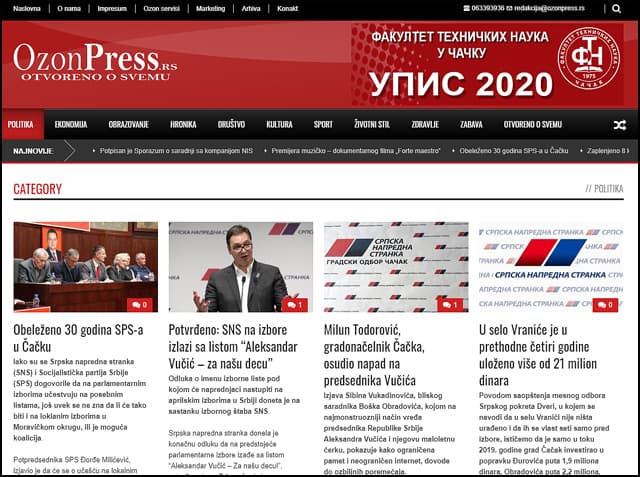 Ukraden identitet portala OzonPress: Pojavio se lažni medij, duplirana i fajsbuk stranica