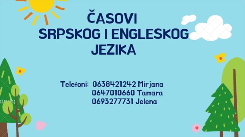 Časovi srpskog i engleskog jezika za osnovce