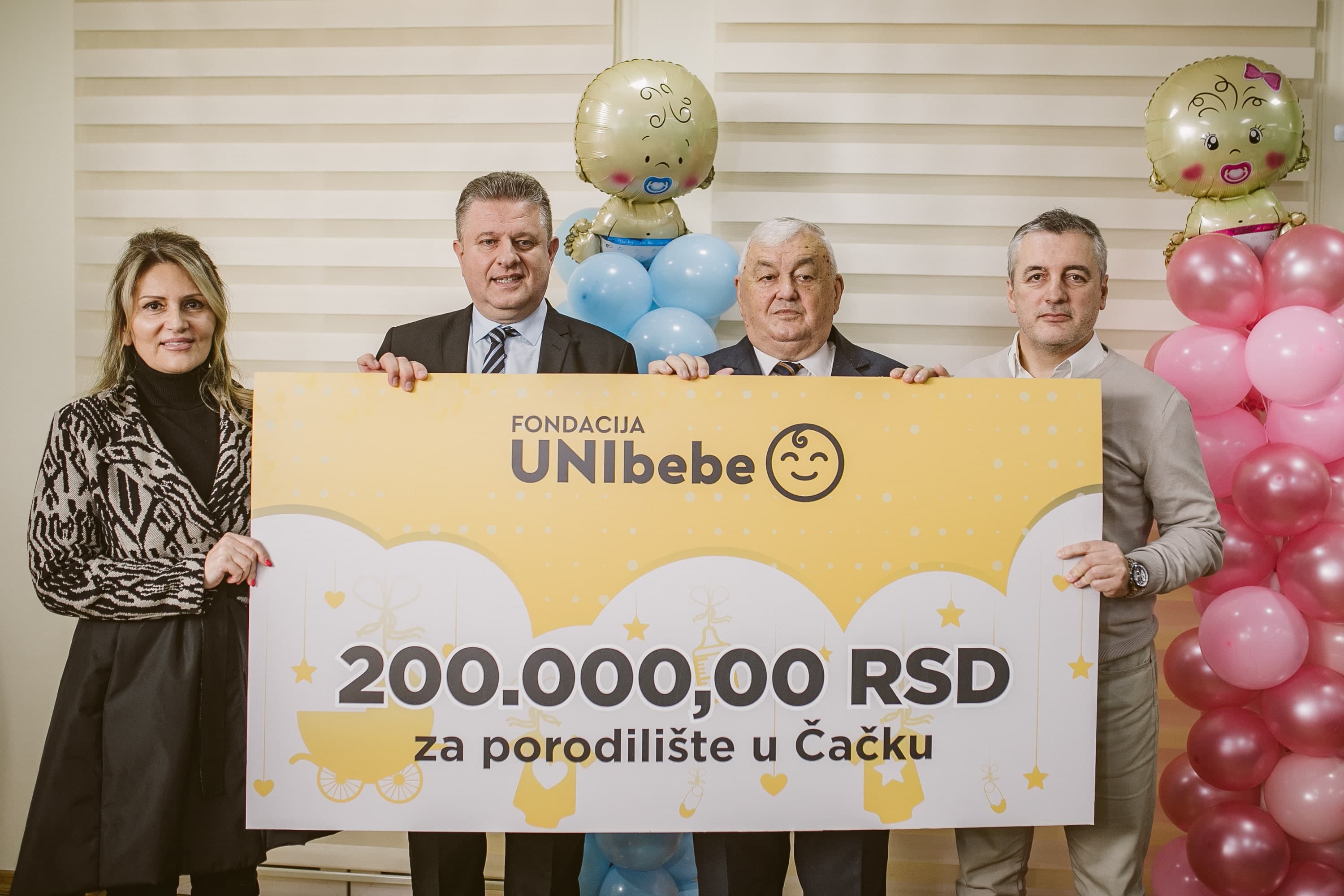 Donacija Kompanije "Unipromet" za čačansko porodilište i vaučere za bebe