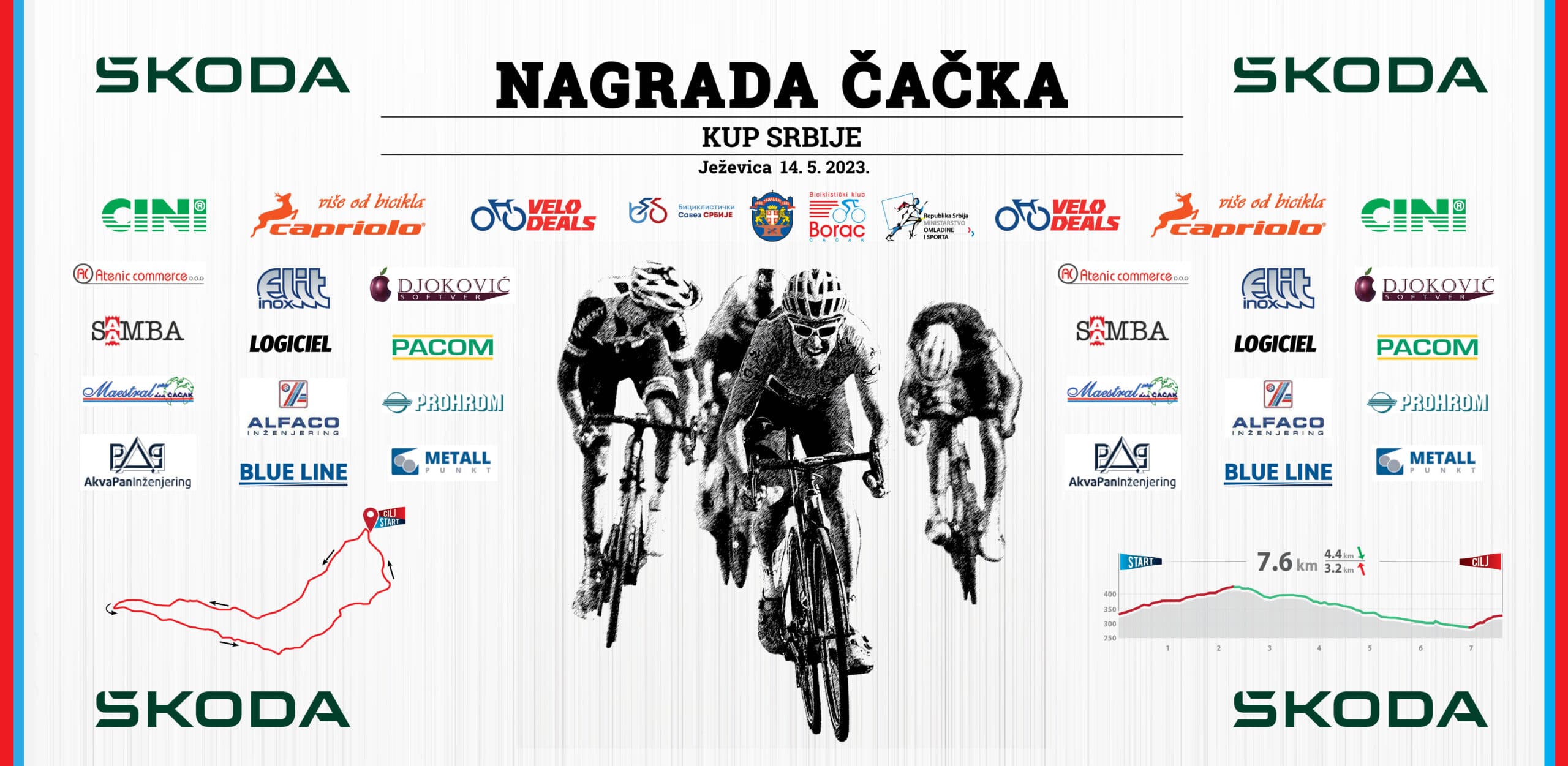 U nedelju biciklistička trka "Nagrada Čačka 2023"