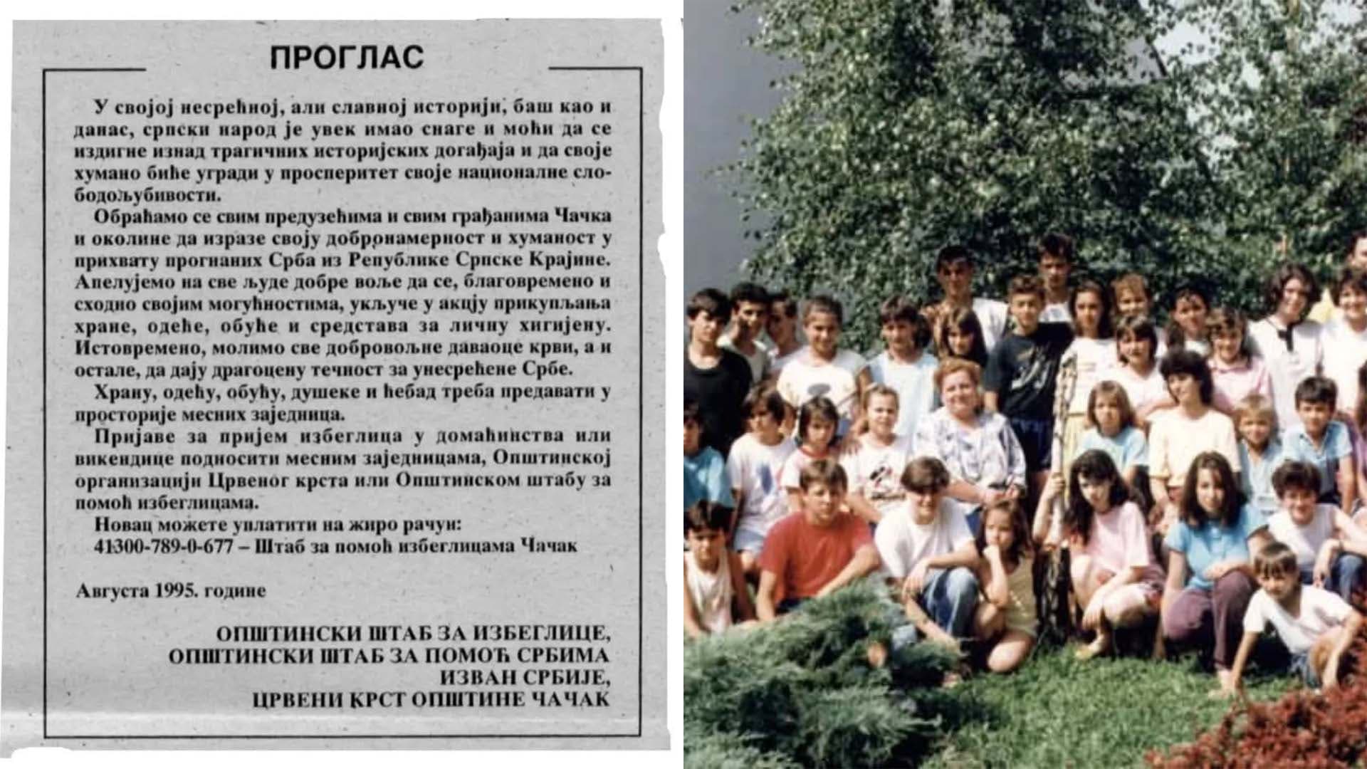 Tri decenije od napada Hrvatske vojske na Republiku Srpsku Krajinu, u Čačak smešteno 3000 Srba