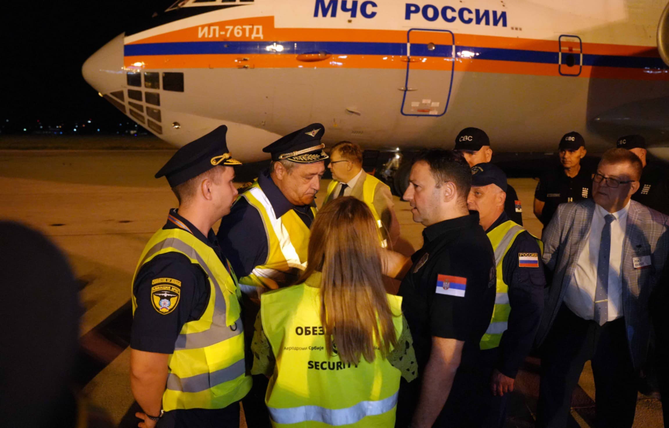 Avion Iljušin Ministarstva za vanredne situacije Ruske Federacije sleteo na Aerodrom "Konstantin Veliki" u Nišu